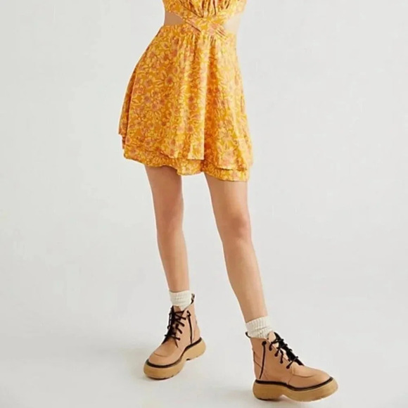 New Free People Platform Ankle Boots Shoes Mara Lace Up in Brown Tan Womens US 9 - Picture 13 of 13